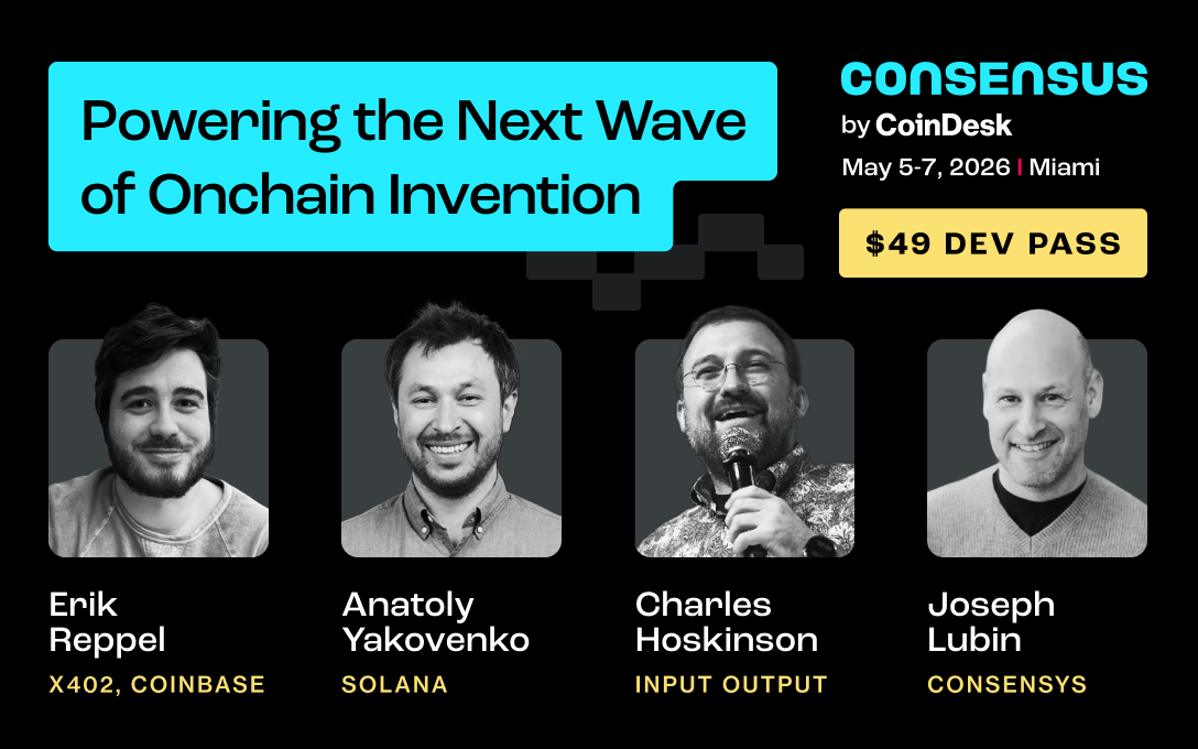 Consensus by CoinDesk — May 5-7, 2026, Miami — $49 Dev Pass