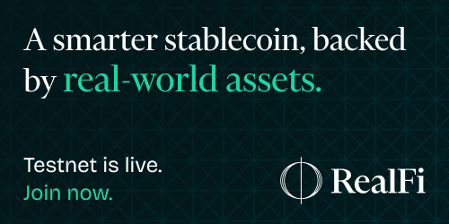 RealFi — A smarter stablecoin, backed by real-world assets. Testnet is live. Join now.